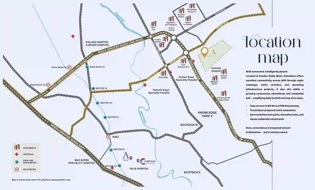 bhutani astrathum map location greater noida